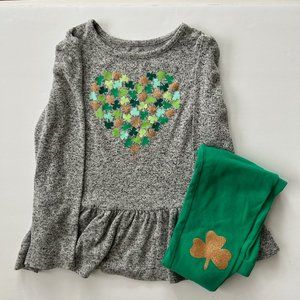 Girls Size 5 St. Patrick's Day Outfit - Shamrock Outfit